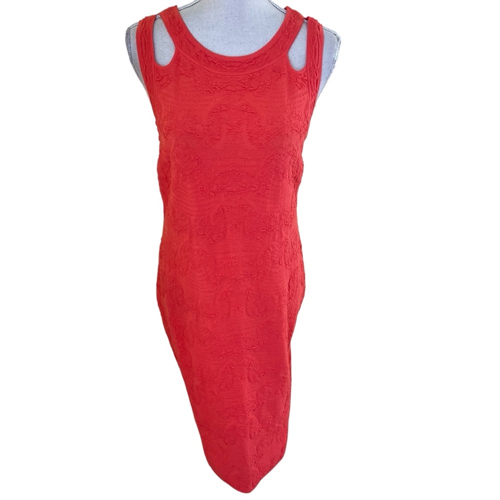 Missoni Coral Textured Knit Sleeveless Cutout Racerback Bodycon Dress 12